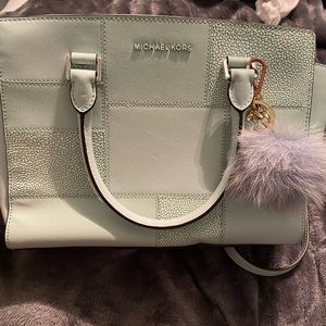 Michael Kors Selma leather satchel WITH keychain